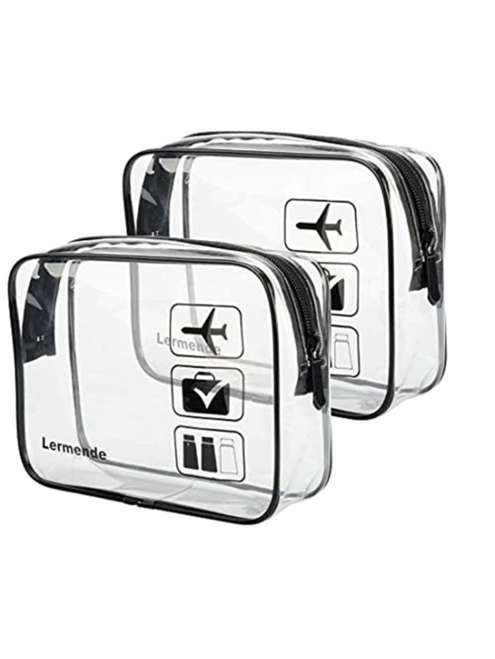 Clear TSA Approved Toiletry Bag Quart Size Travel Makeup Cosmetic Carry On Bag